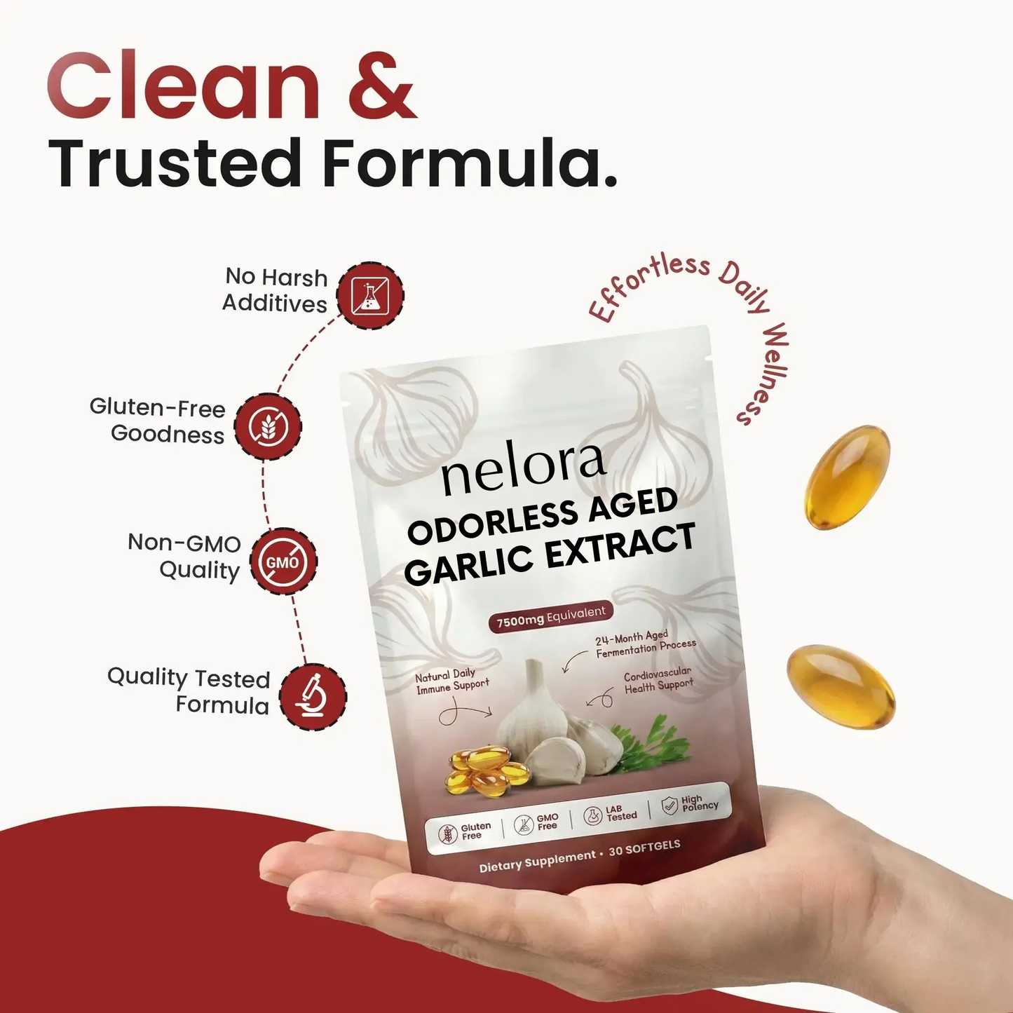 Aged Garlic Extract - 7500mg Odorless Softgels